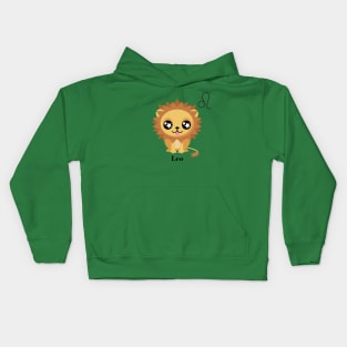 Cute Leo Zodiac Kids Hoodie